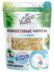EcoVida Кокосовые чипсы с солью, дойпак